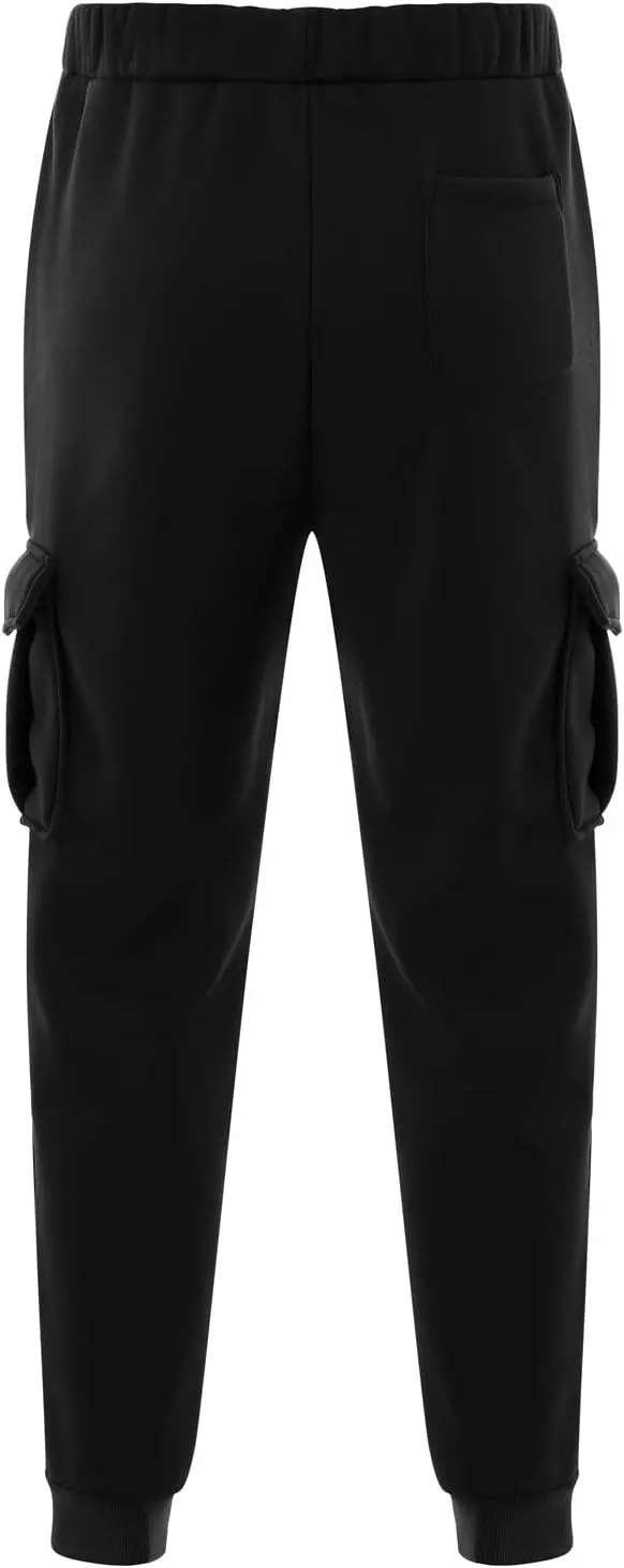 Mens Cargo Sweatpants Breathable Comfy Joggers Athletic Gym Pants Fall Winter Long Trousers with Pockets