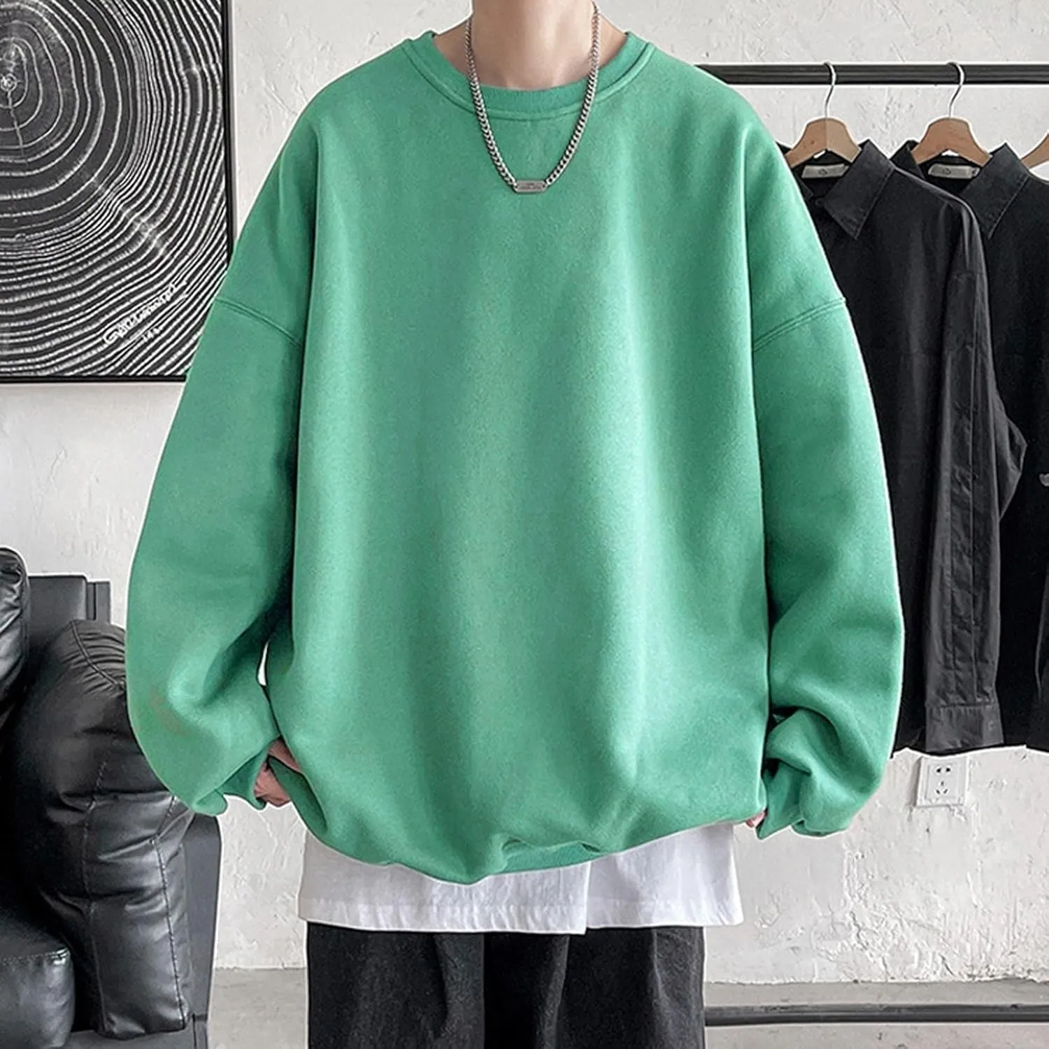 Men's Color Block Pullover Fleece Hoodie Men And Women Blouse Shirt Autumn And Winter Men's Fleece Pullover Hoodie