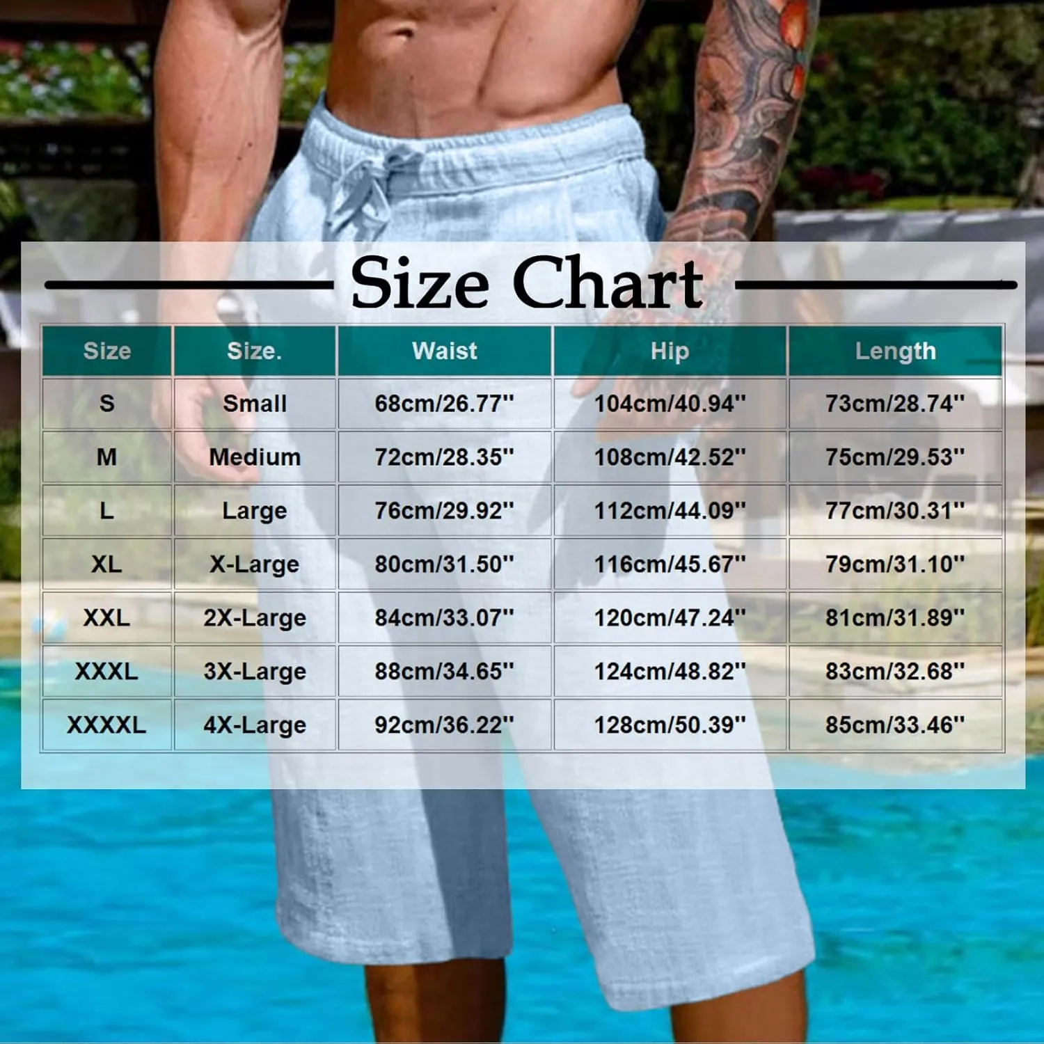 Mens Cotton Linen Capri Pants Relaxed Fit Casual Outdoor Pants with Pockets Breathable Solid Beach Capripants