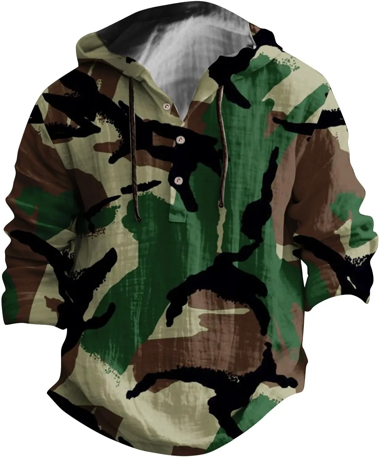 Mens Cotton Linen Drawstring Hoodie Shirts Men's Casual Fashion Hooded Spring And Autumn Linen Long Men