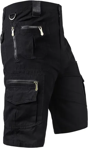 Men's Hiking Cargo Shorts Drawstring Shorts with Multiple Pockets Golf Camping Outdoor Casual Summer Beach Shorts