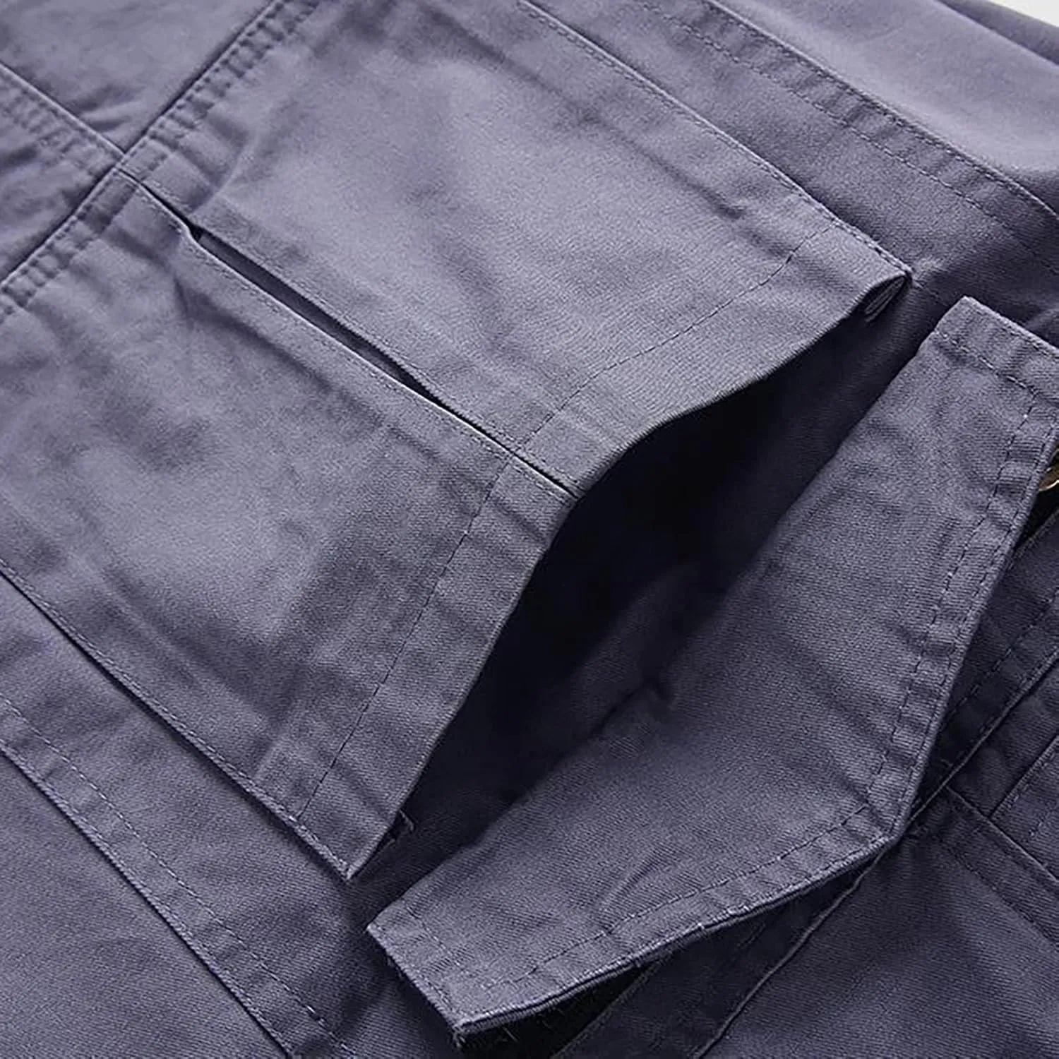 Men's Hiking Cargo Shorts Drawstring Shorts with Multiple Pockets Golf Camping Outdoor Casual Summer Beach Shorts