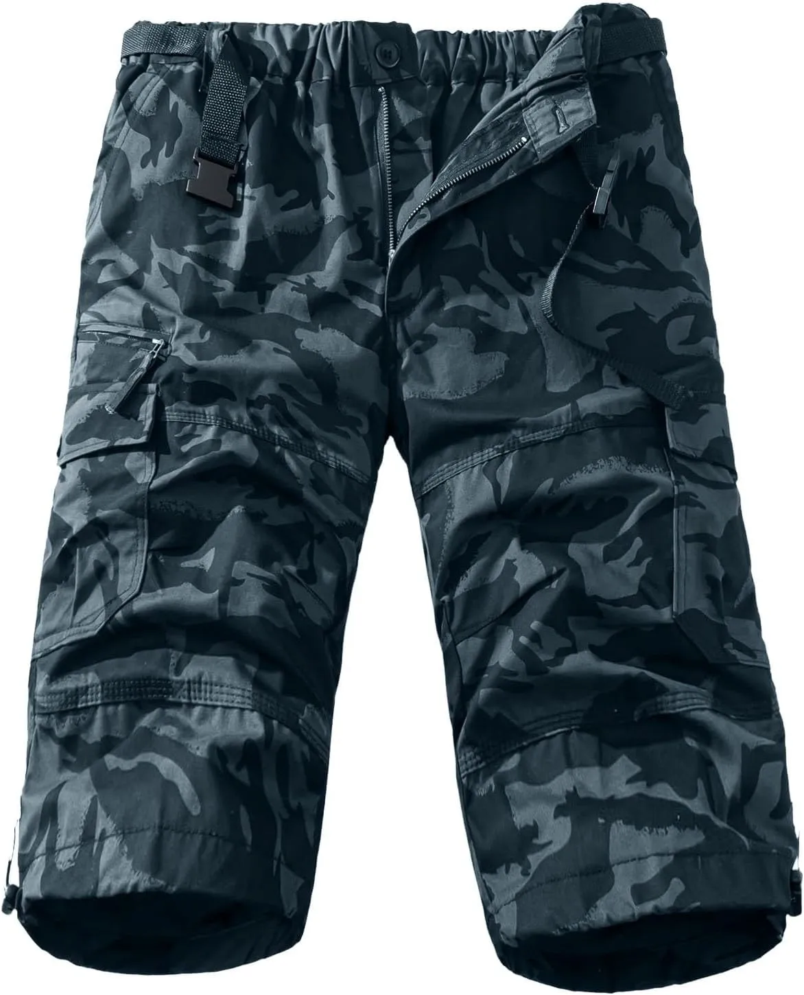 Men's Hiking Cargo Shorts Drawstring Shorts with Multiple Pockets Golf Camping Outdoor Casual Summer Beach Shorts