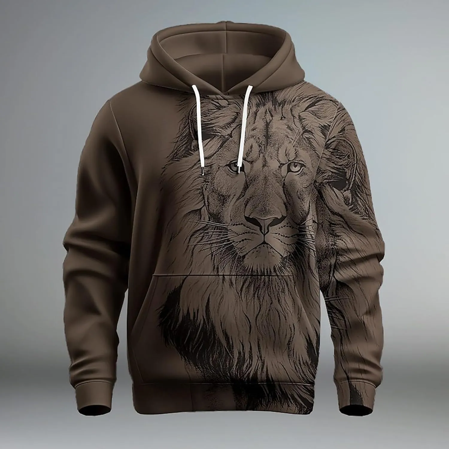 Mens Hoodie Midweight Men Women Letter Graphic Hooded Print Hooded Collar Long Sleeve Men's Fleece Pullover Hoodie