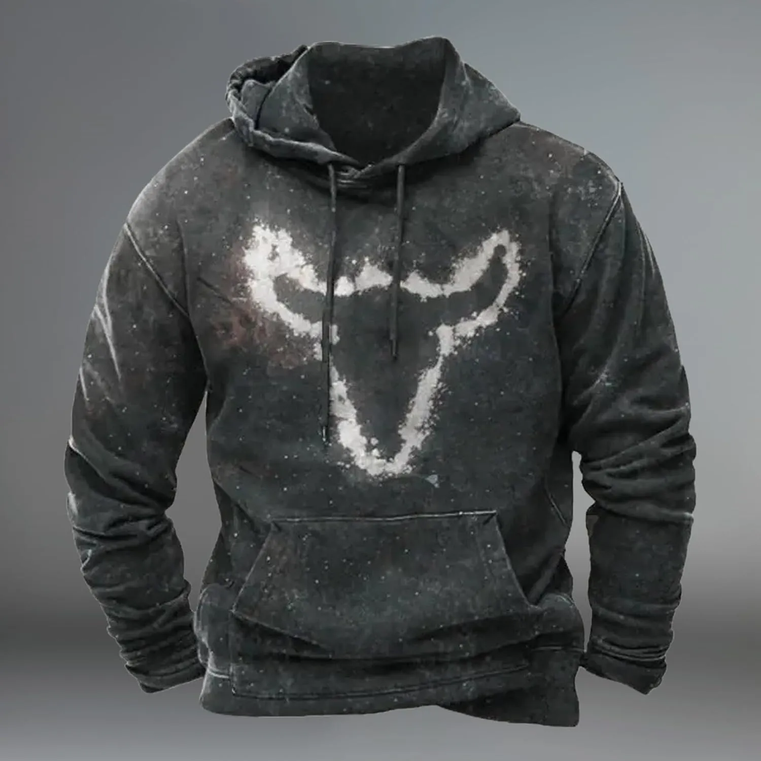 Mens Hoodie Midweight Men Women Letter Graphic Hooded Print Hooded Collar Long Sleeve Men's Fleece Pullover Hoodie