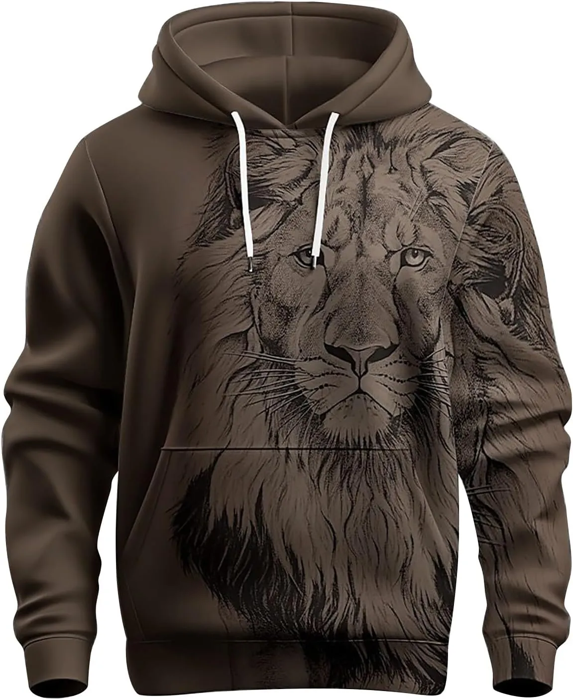 Mens Hoodie Midweight Men Women Letter Graphic Hooded Print Hooded Collar Long Sleeve Men's Fleece Pullover Hoodie