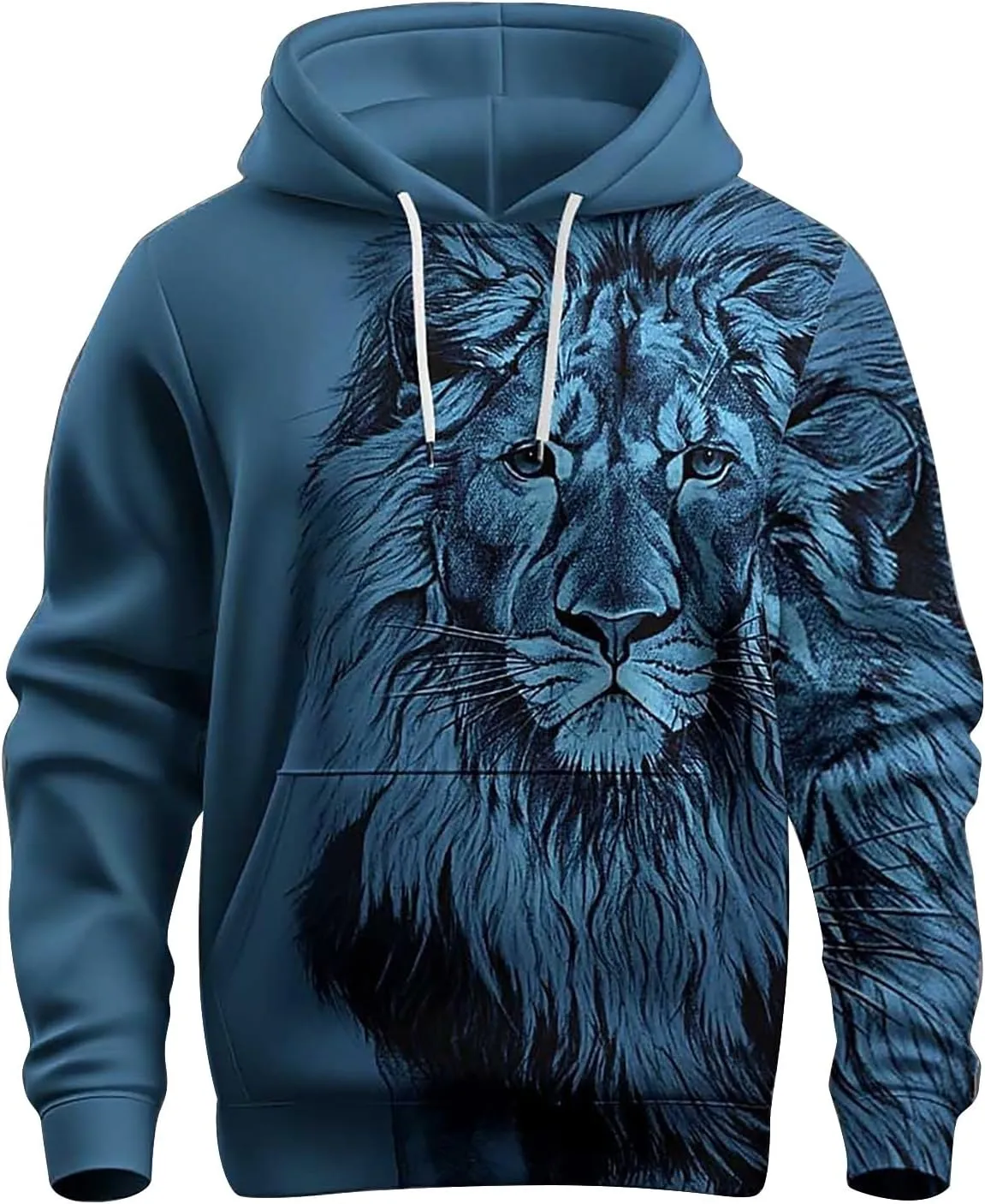 Mens Hoodie Midweight Men Women Letter Graphic Hooded Print Hooded Collar Long Sleeve Men's Fleece Pullover Hoodie