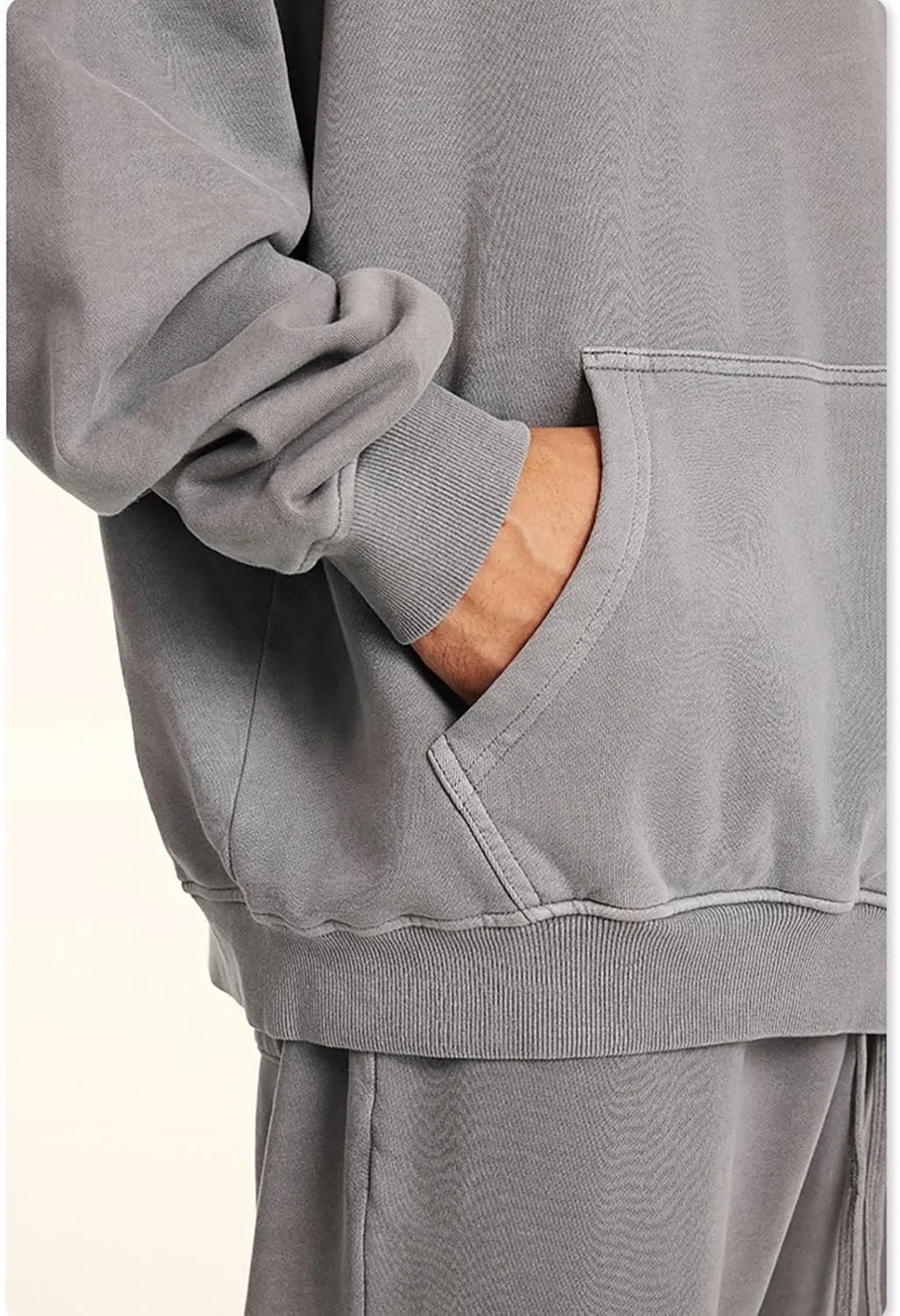 Mens Hoodies Pullover Oversized Fleece Hoodie Wash Plush Sweatshirt Vintage Heavyweight Fall Streetwear Unisex