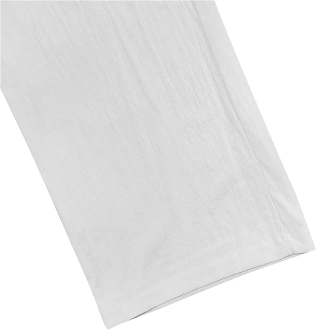 Mens Linen Cargo Pants Oversized Drawstring Casual Elastic Waist Sweatpants Breathable Wicking Outdoor Solid Trousers
