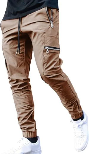Mens Loose Cargo Pants Multi-Pocket Men's Trousers Tooling Solid Men's Pants Men's Cargo Jogger Sweatpants Cargo