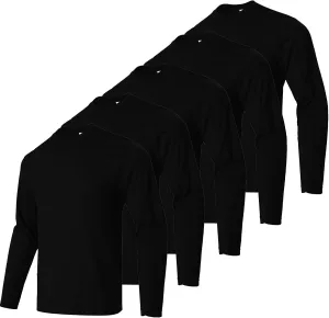Men's Pack Dry-Fit UV Moisture Wicking Shirts UPF 50  Breathable Long Sleeve Tees Sun Protection T-Shirt with Hood
