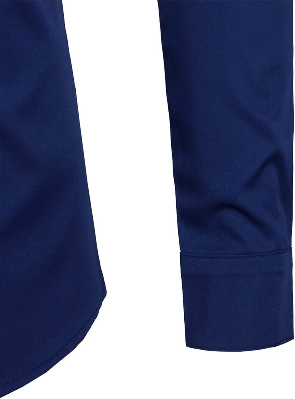 Men's Royal Blue Dress Shirts Male Long Sleeve Business Casual Button Down Shirt with Pocket