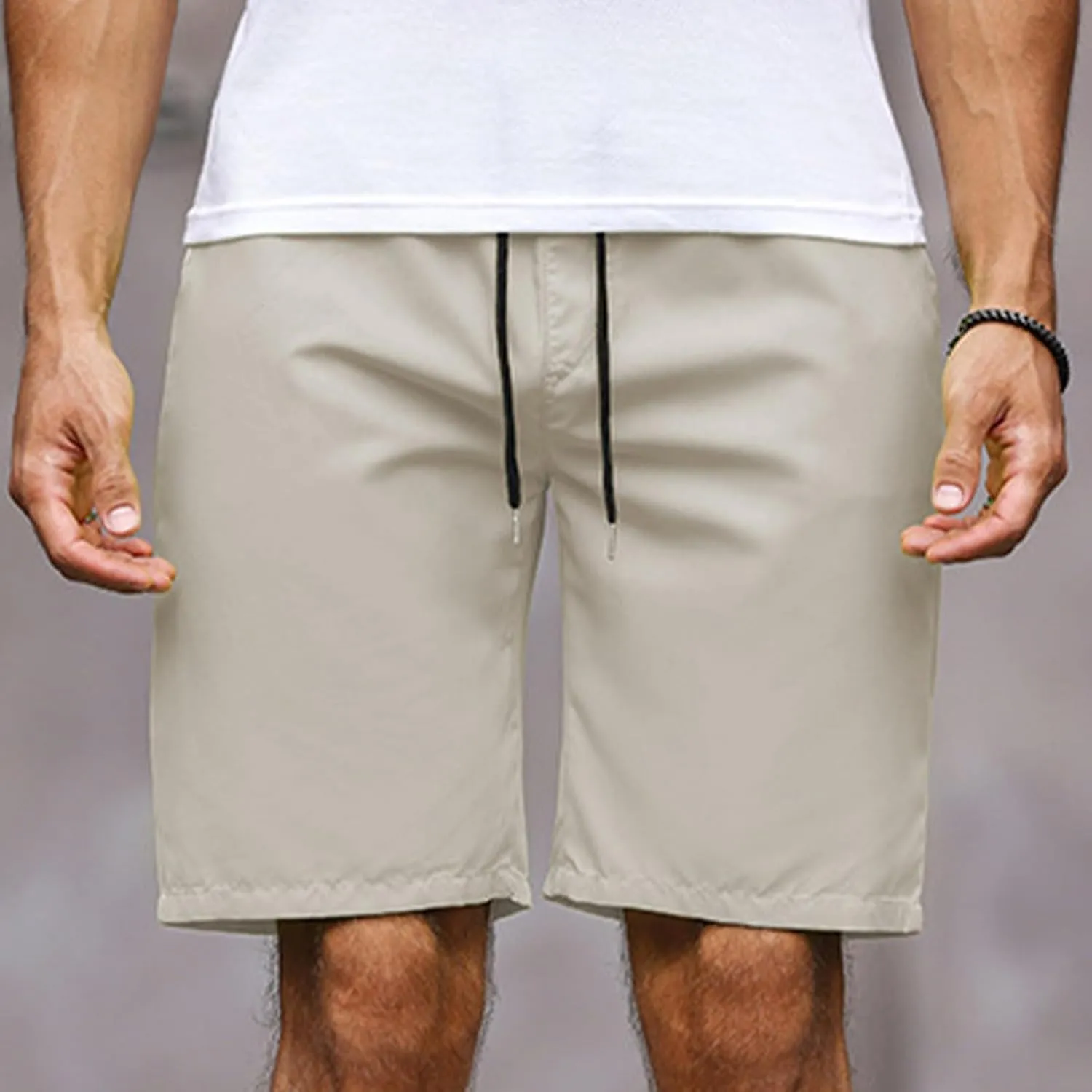 Men's Running Athletic Shorts Summer Casual Straight Leg Drawstring Waist Quick Dry Exercise Workout Shorts