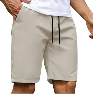 Men's Running Athletic Shorts Summer Casual Straight Leg Drawstring Waist Quick Dry Exercise Workout Shorts