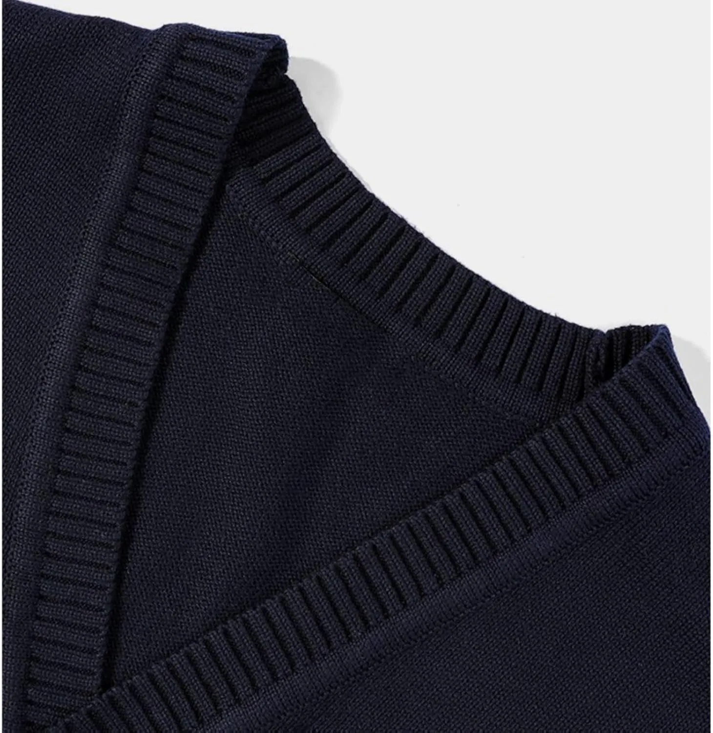 Men's Stripe Knitted Cardigan Sweater Vintage V Neck Button Down Slim Jacket Fall Cable Ribbed Sweater
