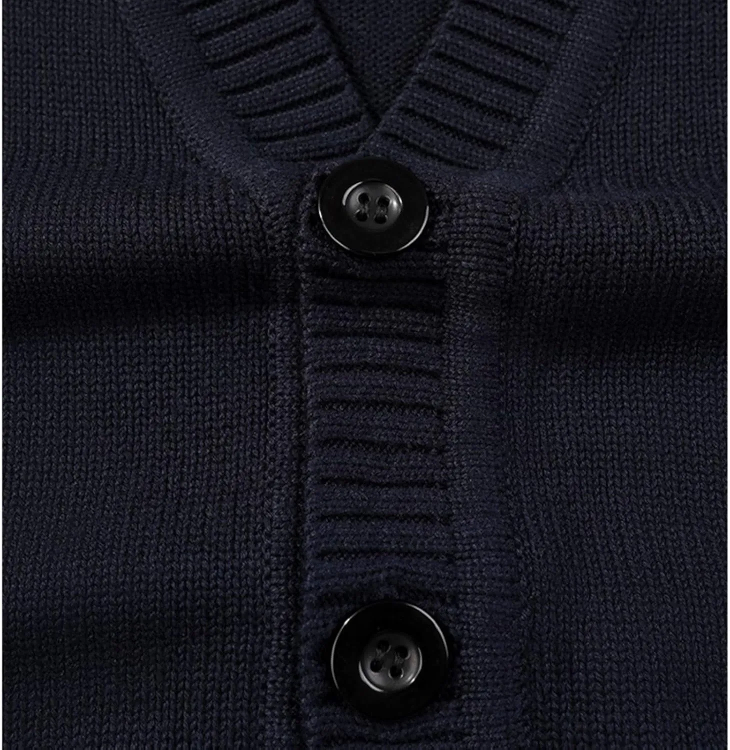 Men's Stripe Knitted Cardigan Sweater Vintage V Neck Button Down Slim Jacket Fall Cable Ribbed Sweater