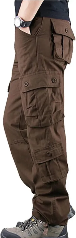 Men's Tactical Hiking Work Trousers, Water Repellent Ripstop Cargo Pants, Lightweight EDC Outdoor Camping Walking Trousers