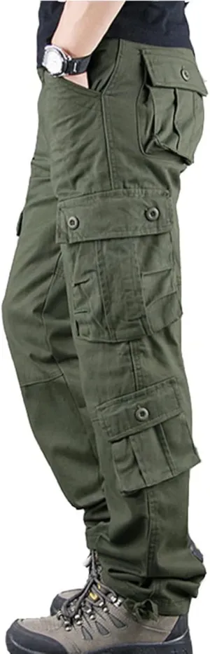Men's Tactical Hiking Work Trousers, Water Repellent Ripstop Cargo Pants, Lightweight EDC Outdoor Camping Walking Trousers