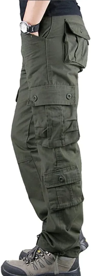 Men's Tactical Hiking Work Trousers, Water Repellent Ripstop Cargo Pants, Lightweight EDC Outdoor Camping Walking Trousers