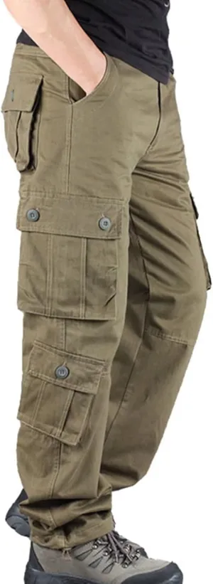 Men's Tactical Hiking Work Trousers, Water Repellent Ripstop Cargo Pants, Lightweight EDC Outdoor Camping Walking Trousers