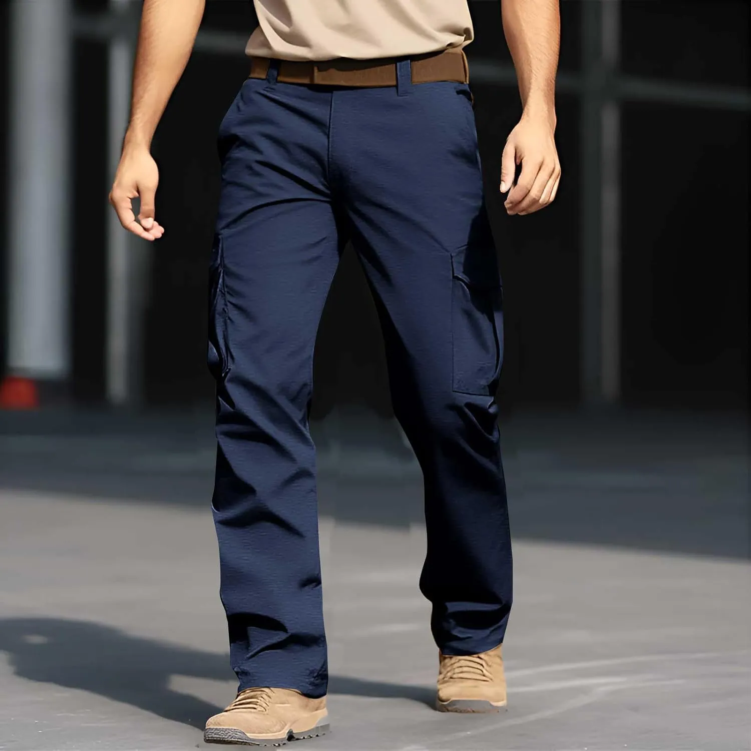 Men's Tactical Pants Breathable Lightweight Hiking Pants Ripstop Outdoor Work Cargo Pants with Multi Pockets 2025