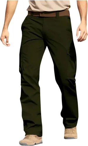 Men's Tactical Pants Breathable Lightweight Hiking Pants Ripstop Outdoor Work Cargo Pants with Multi Pockets 2025