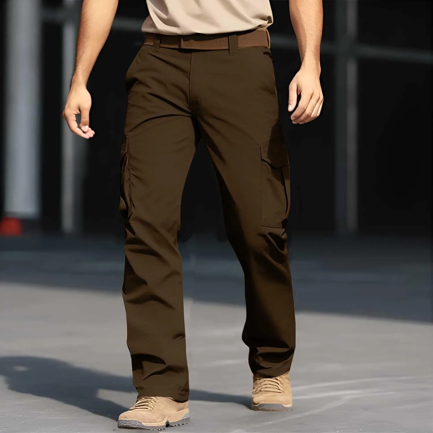 Men's Tactical Pants Breathable Lightweight Hiking Pants Ripstop Outdoor Work Cargo Pants with Multi Pockets 2025