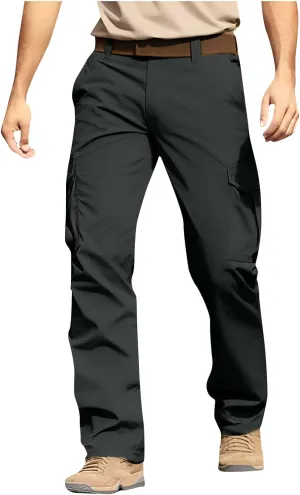 Men's Tactical Pants Breathable Lightweight Hiking Pants Ripstop Outdoor Work Cargo Pants with Multi Pockets 2025