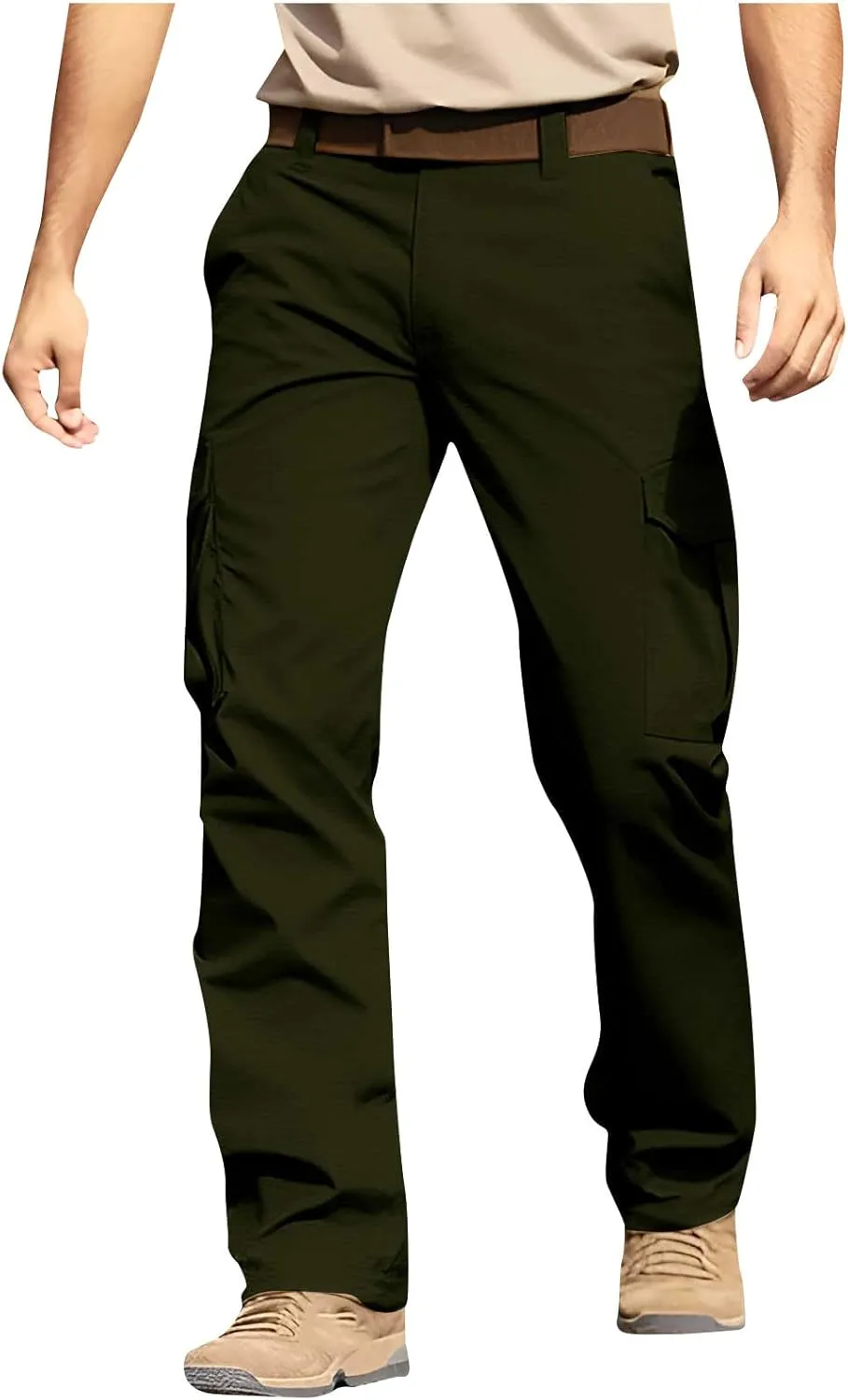 Men's Tactical Pants Breathable Lightweight Hiking Pants Ripstop Outdoor Work Cargo Pants with Multi Pockets 2025