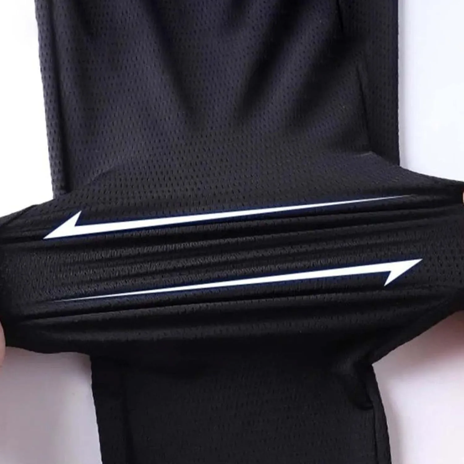 Men's Ultra Stretch Ice Silk Pants Breathable Quick Dry Cinch Bottom Mesh Pants Comfy Running Soft Athletic Trousers