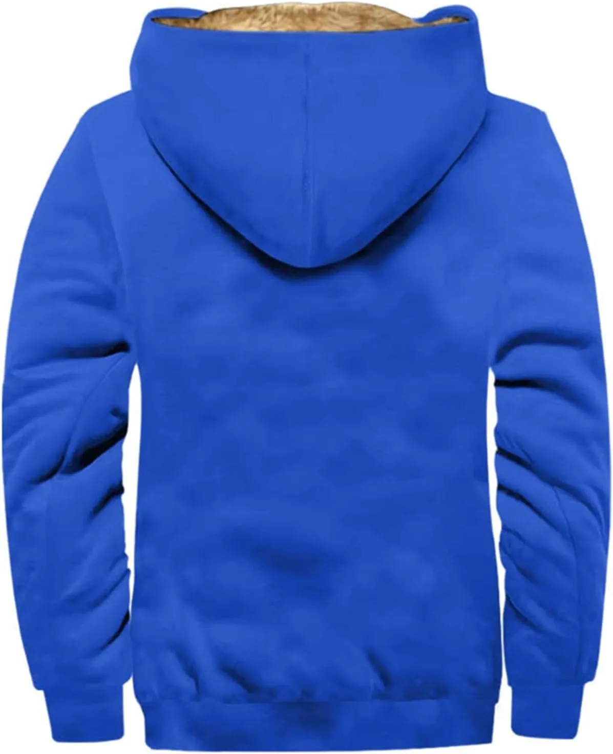 Men's Western Aztec Vintage Print Sherpa Fleece Lined Jackets Drawstring Hooded Outerwear Winter Warm Pockets Coat