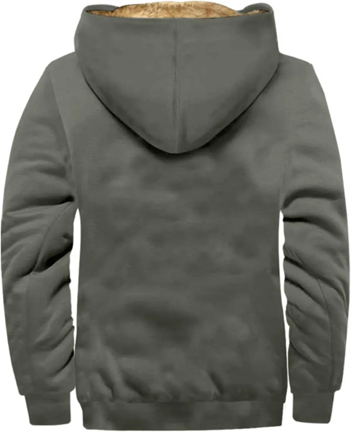 Men's Western Aztec Vintage Print Sherpa Fleece Lined Jackets Drawstring Hooded Outerwear Winter Warm Pockets Coat
