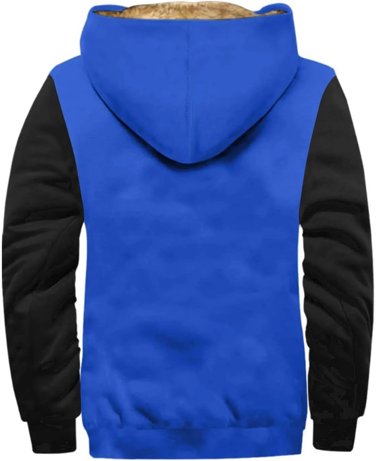 Men's Western Aztec Vintage Print Sherpa Fleece Lined Jackets Drawstring Hooded Outerwear Winter Warm Pockets Coat