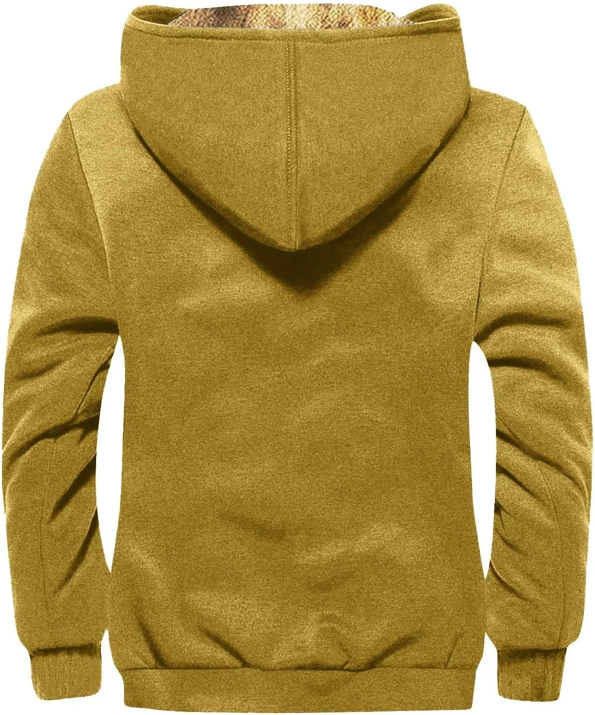 Men's Western Vintage Print Sherpa Fleece Lined Jackets Fall Winter Over Outerwear Quilted Down Varsity Coat Hooded
