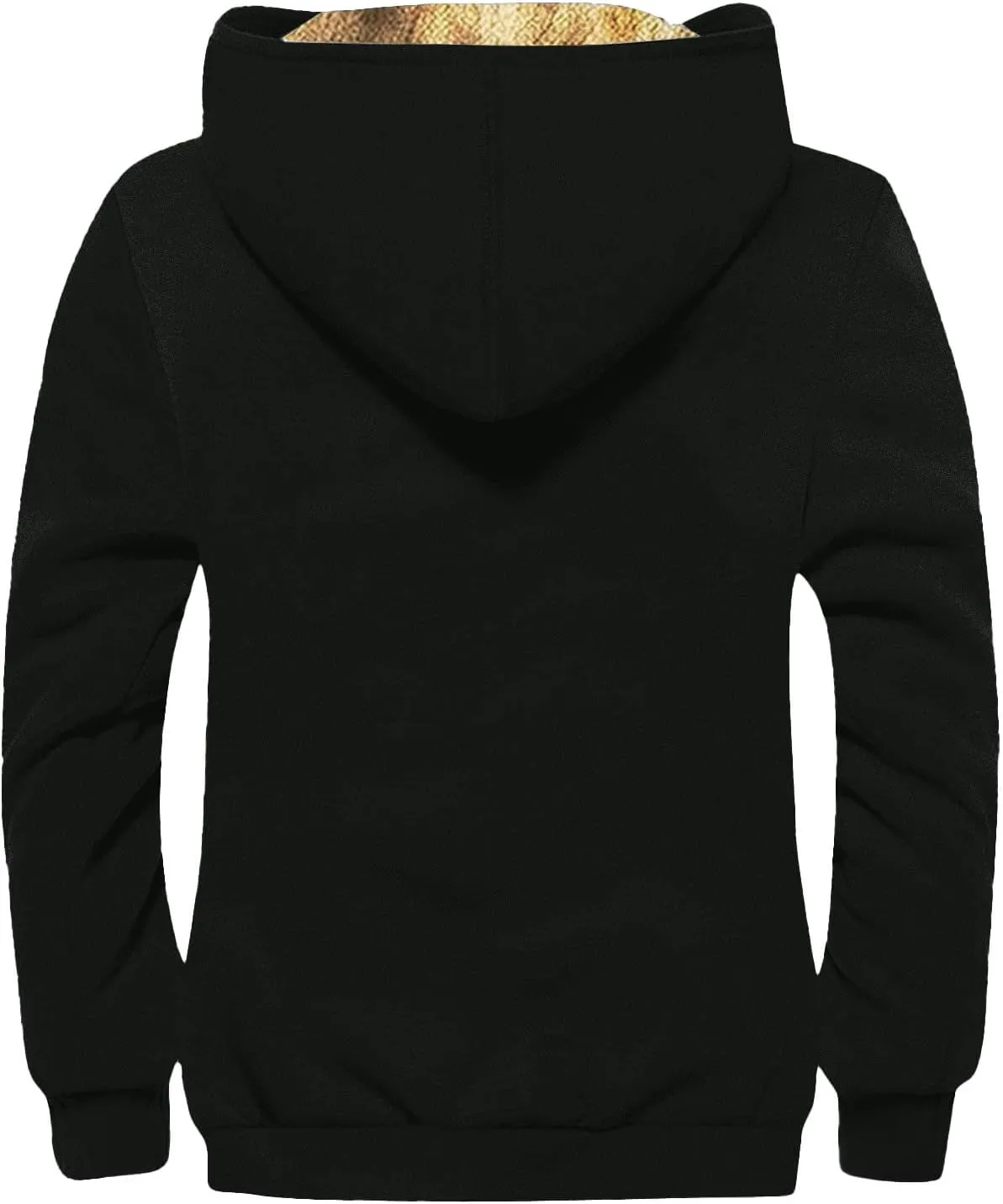 Men's Western Vintage Print Sherpa Fleece Lined Jackets Fall Winter Over Outerwear Quilted Down Varsity Coat Hooded