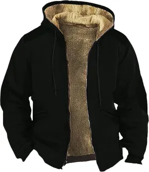 Men's Western Vintage Print Sherpa Fleece Lined Jackets Faux Cozy Outerwear Windproof Varsity Coat with Pocket