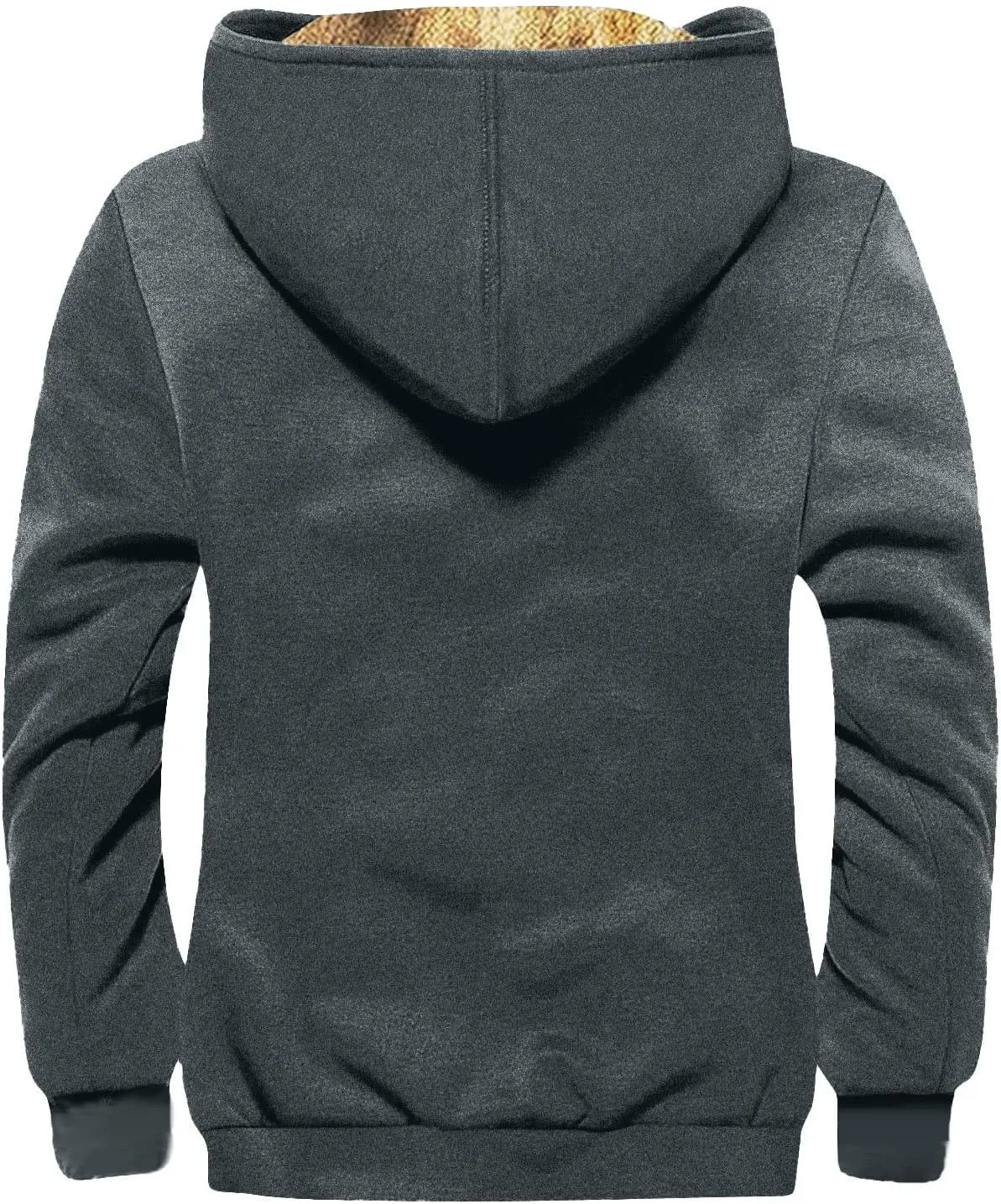 Men's Western Vintage Print Sherpa Fleece Lined Jackets Faux Cozy Outerwear Windproof Varsity Coat with Pocket