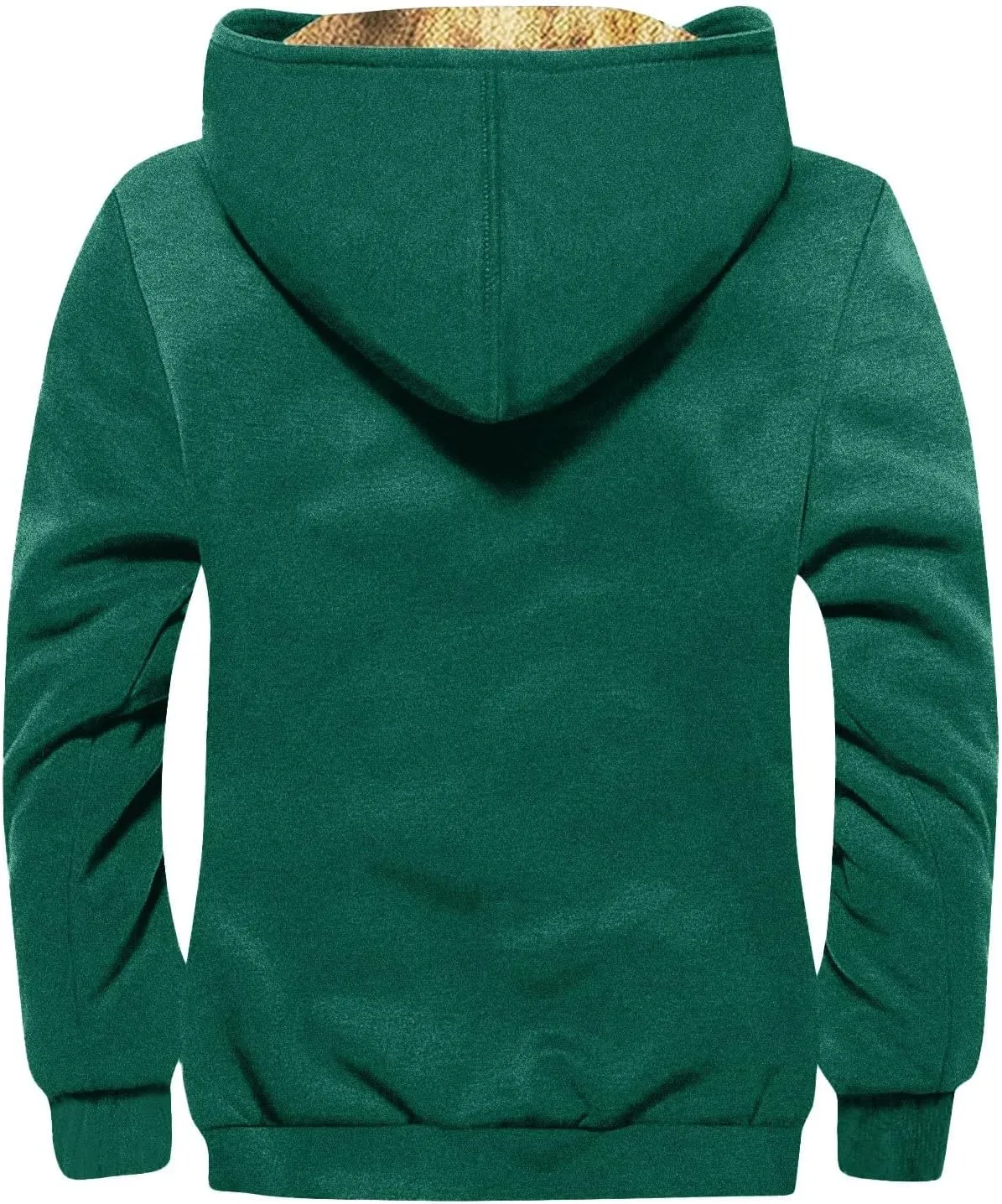 Men's Western Vintage Print Sherpa Fleece Lined Jackets Faux Cozy Outerwear Windproof Varsity Coat with Pocket