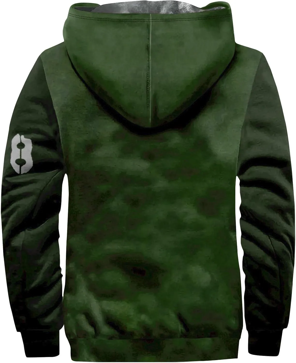 Men's Western Vintage Print Sherpa Fleece Lined Jackets Faux Tactical Jackets Windbreaker Varsity Coat Hooded