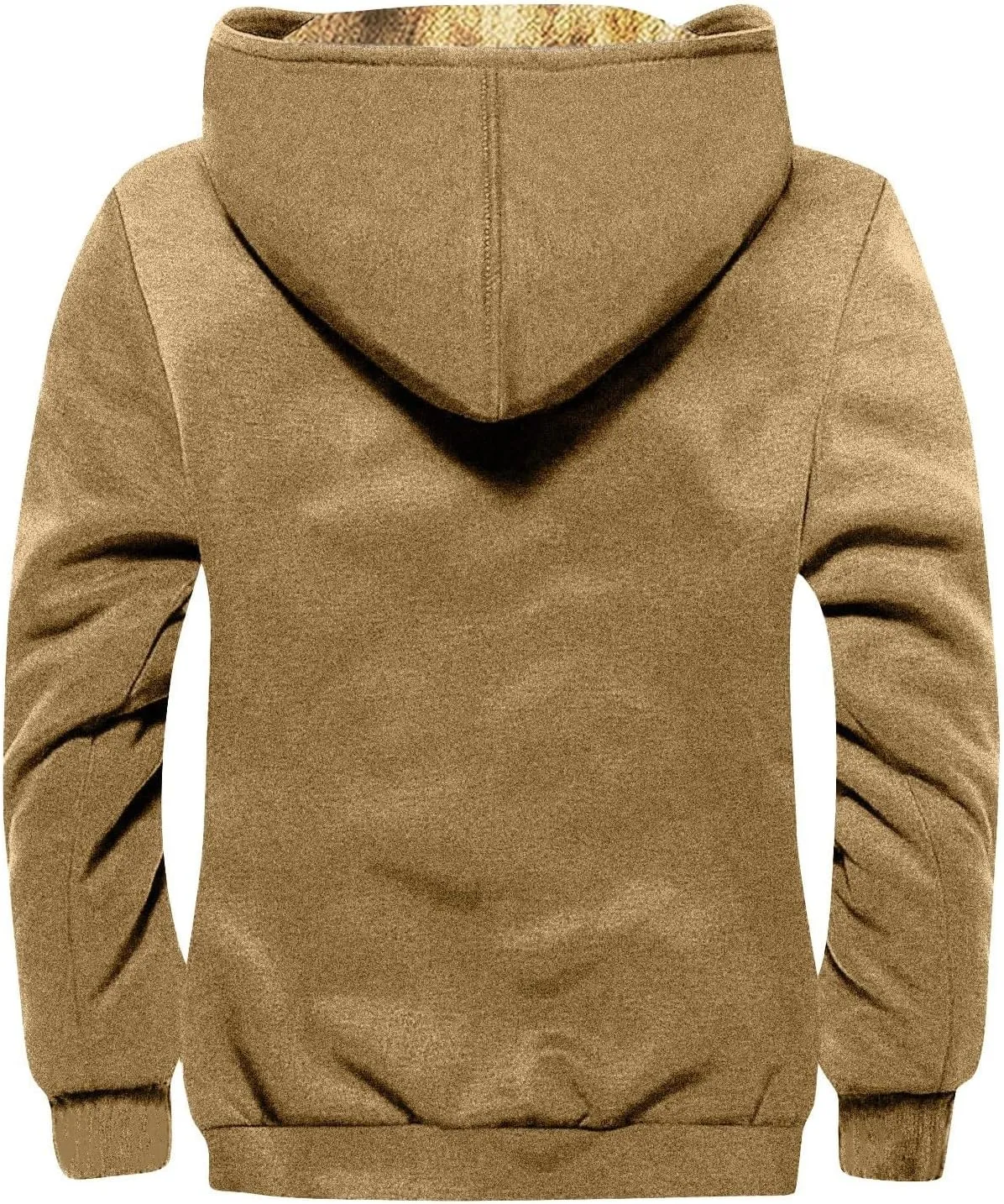 Men's Western Vintage Print Sherpa Fleece Lined Jackets Parka Warm Tactical Jackets Windbreaker Varsity Coat Hooded