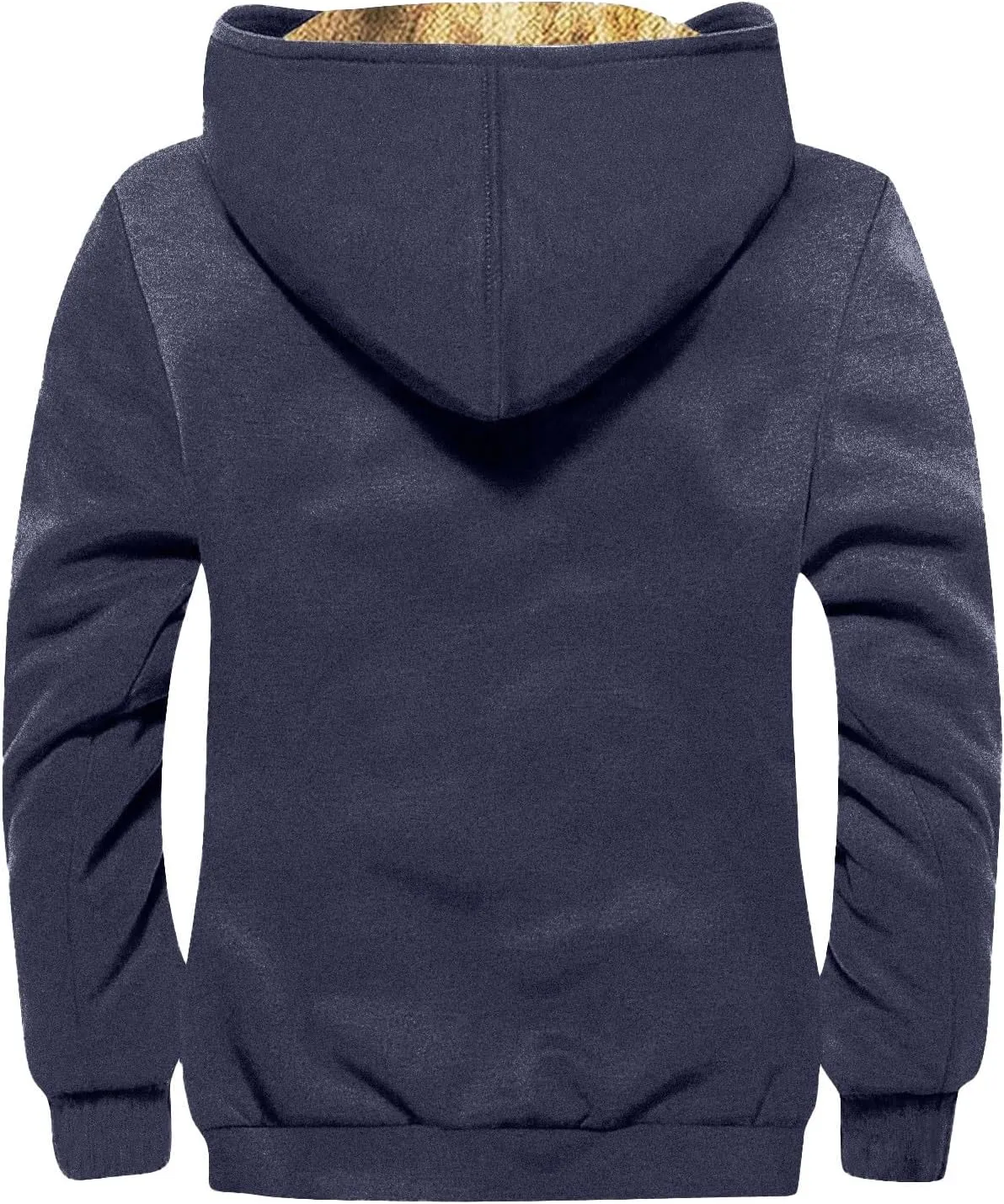 Men's Western Vintage Print Sherpa Fleece Lined Jackets Winter Warm Cozy Outerwear Quilted Down Varsity Coat Hooded