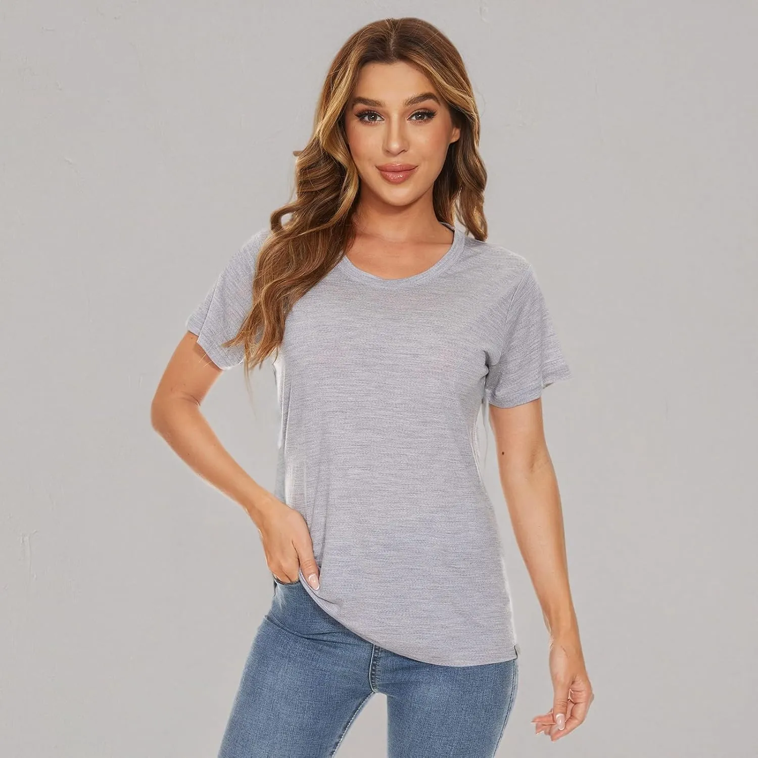 MERINNOVATION Women's Merino Wool T-Shirt Short Sleeve Athletic Tee Wicking Base Layer