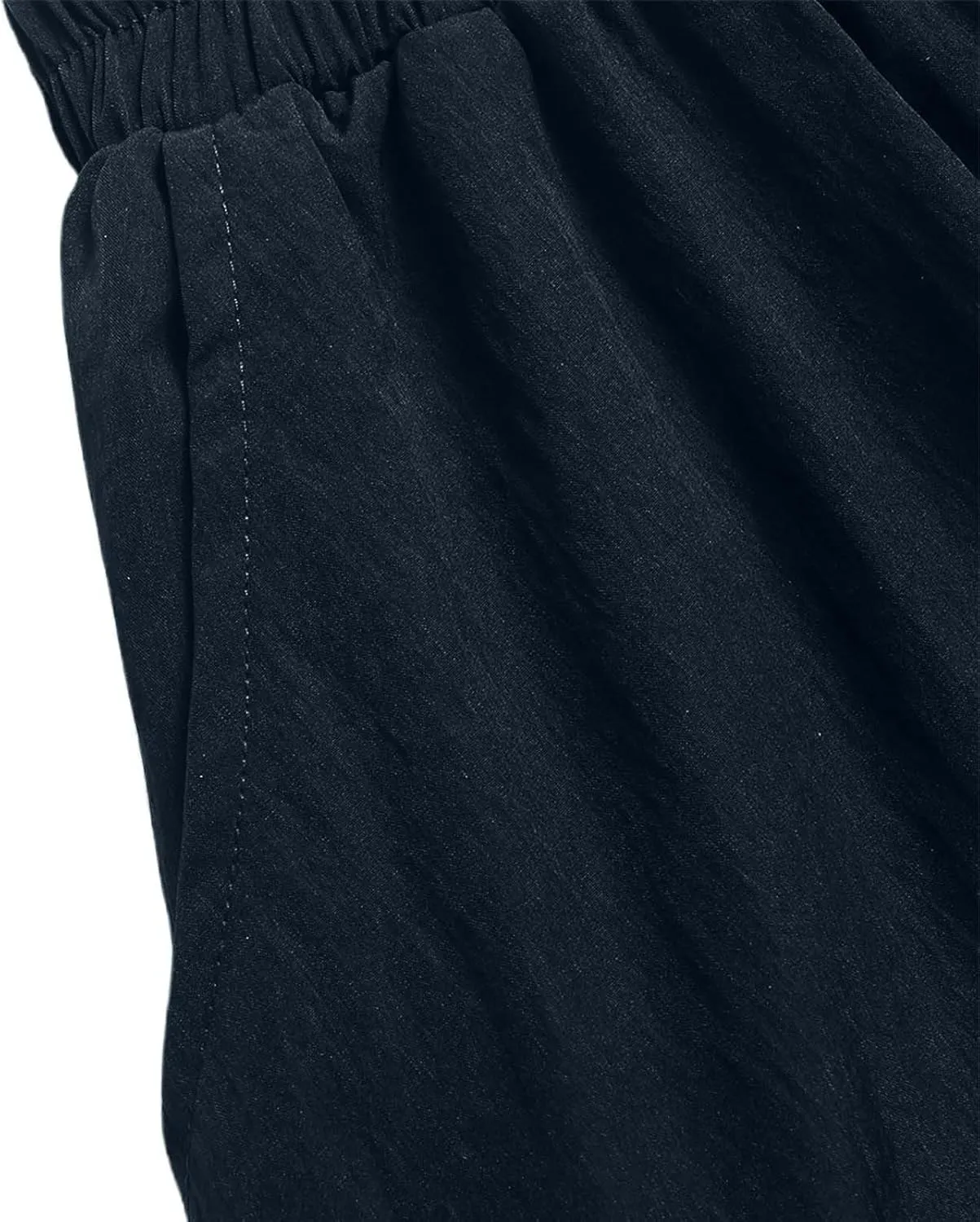 Midi Skirts for Women Flowy High Elastic Waist Tummy Control Loose Solid Color Maxi Skirts for Summer Vacation
