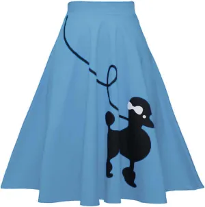 Midi Skirts for Women Summer Trendy High Elastic Waist Loose Pleated A-Line Knee Length Funny Graphic Print Skirts