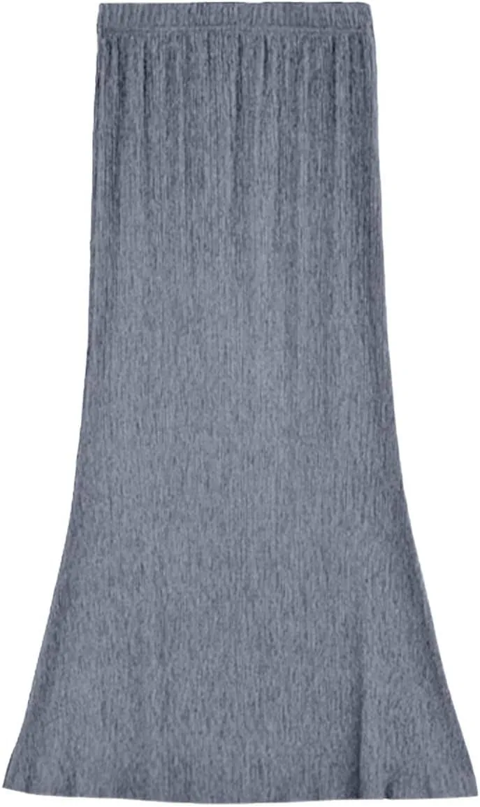Midi Skirts for Women Trendy Fashion Elastic High Waist Flowy Swing A Line Dressy Casual Tiered Flowy Long Skirt