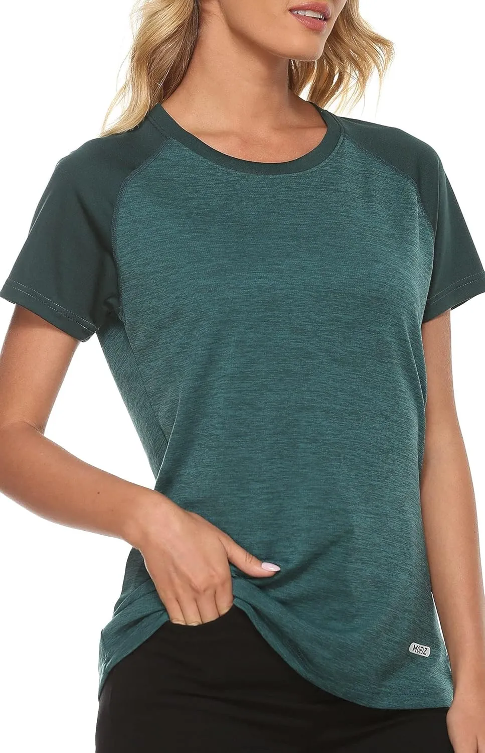MoFiz Women's Short Sleeve UPF 50  Sun Protection Sports T-Shirt Quick Dry Running Workout Athletic Tee Top