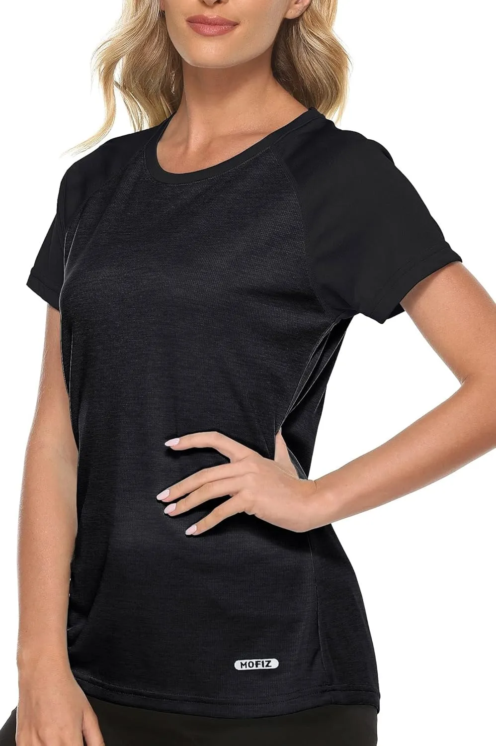 MoFiz Women's Short Sleeve UPF 50  Sun Protection Sports T-Shirt Quick Dry Running Workout Athletic Tee Top