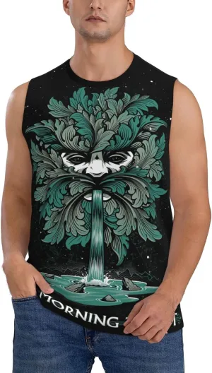 My Music Morning Jacket Men's Quick Dry Workout Tank Tops Sleeveless Moisture Wicking Muscle T-Shirts Breathable Vest
