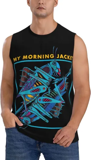 My Music Morning Jacket Men's Quick Dry Workout Tank Tops Sleeveless Moisture Wicking Muscle T-Shirts Breathable Vest