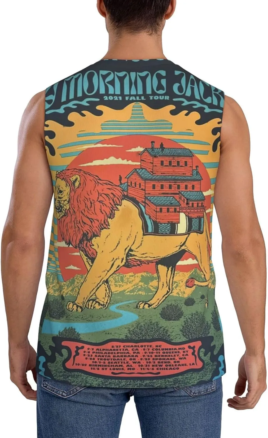 My Music Morning Jacket Men's Quick Dry Workout Tank Tops Sleeveless Moisture Wicking Muscle T-Shirts Breathable Vest